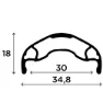 Rapida Boost 29´´ Disc Terrengsykkel Forhjul, Black, 15 x 110mm