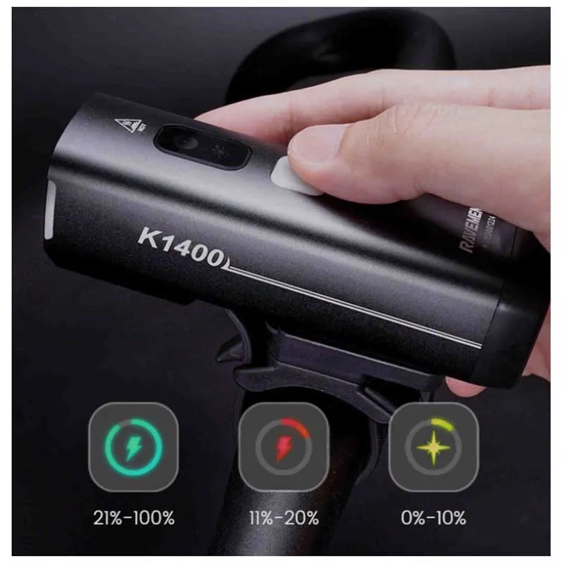 Ravemen K1400 Frontlys, Black, 1400 Lysstyrker Ravemen K1400 Frontlys, Black, 1400 Lysstyrker