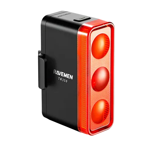 Ravemen TR350 baklykt 350 lumen, Black / red, 350 Lysstyrker