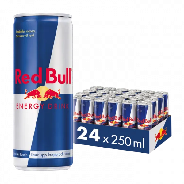 Red Bull 24 x Energidrikk, Red bull original, 24 x 250ml Red Bull 24 x Energidrikk, Red bull original, 24 x 250ml
