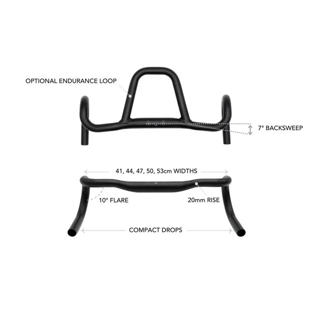 Redshift Kitchen Sink 25º Flare Styre, Black, 31.8mm, 410mm