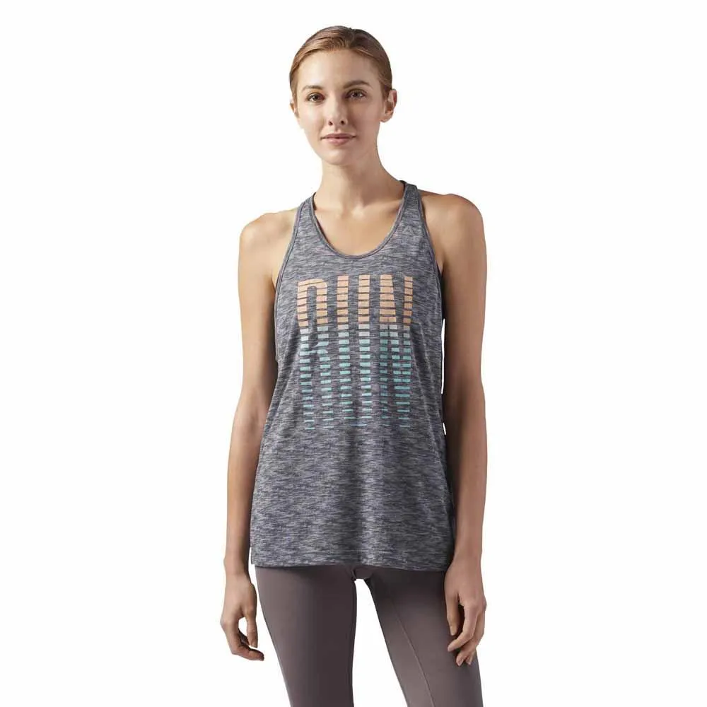 Reebok Burnout Trend Ermeløs T-skjorte female, Dark grey heather