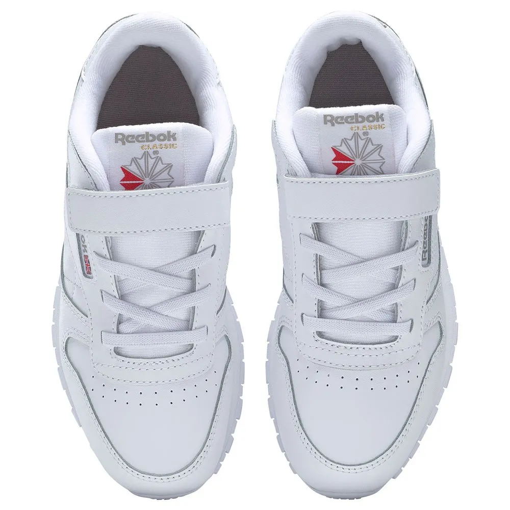Reebok Leather 1v Velcro Treningssko, White / carbon / vector blue, EU 31 1/2 Reebok Leather 1v Velcro Treningssko, White / carbon / vector blue, EU 31 1/2