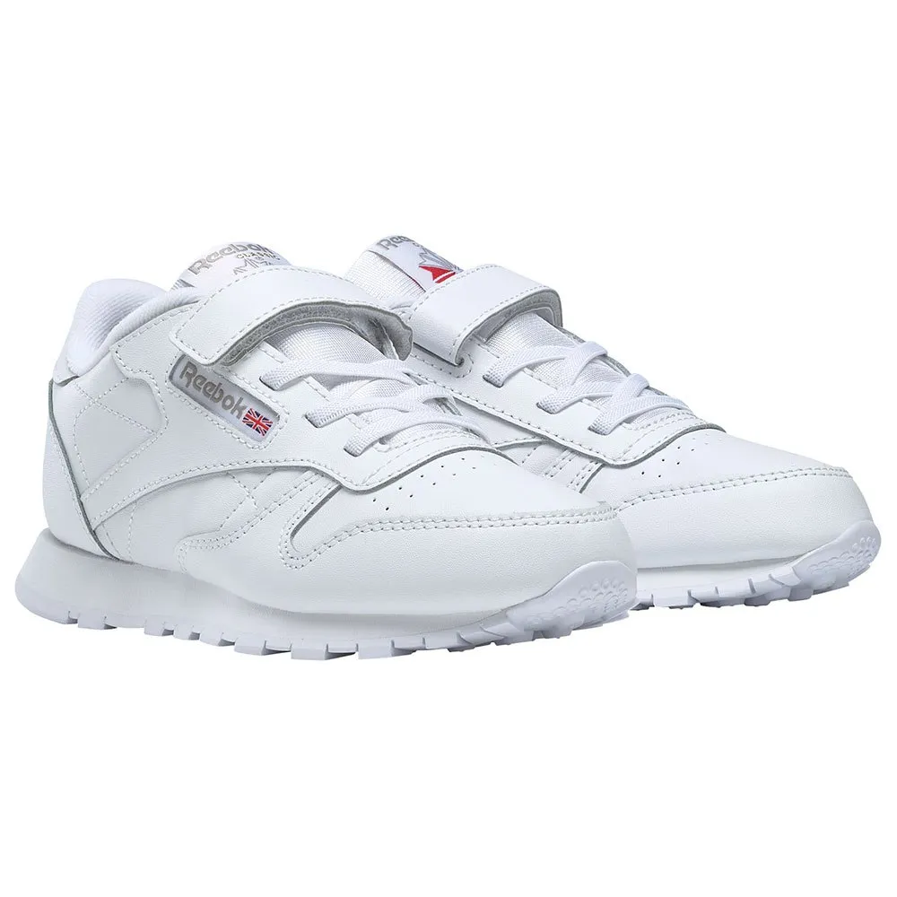 Reebok Leather 1v Velcro Treningssko, White / carbon / vector blue, EU 31 1/2 Reebok Leather 1v Velcro Treningssko, White / carbon / vector blue, EU 31 1/2