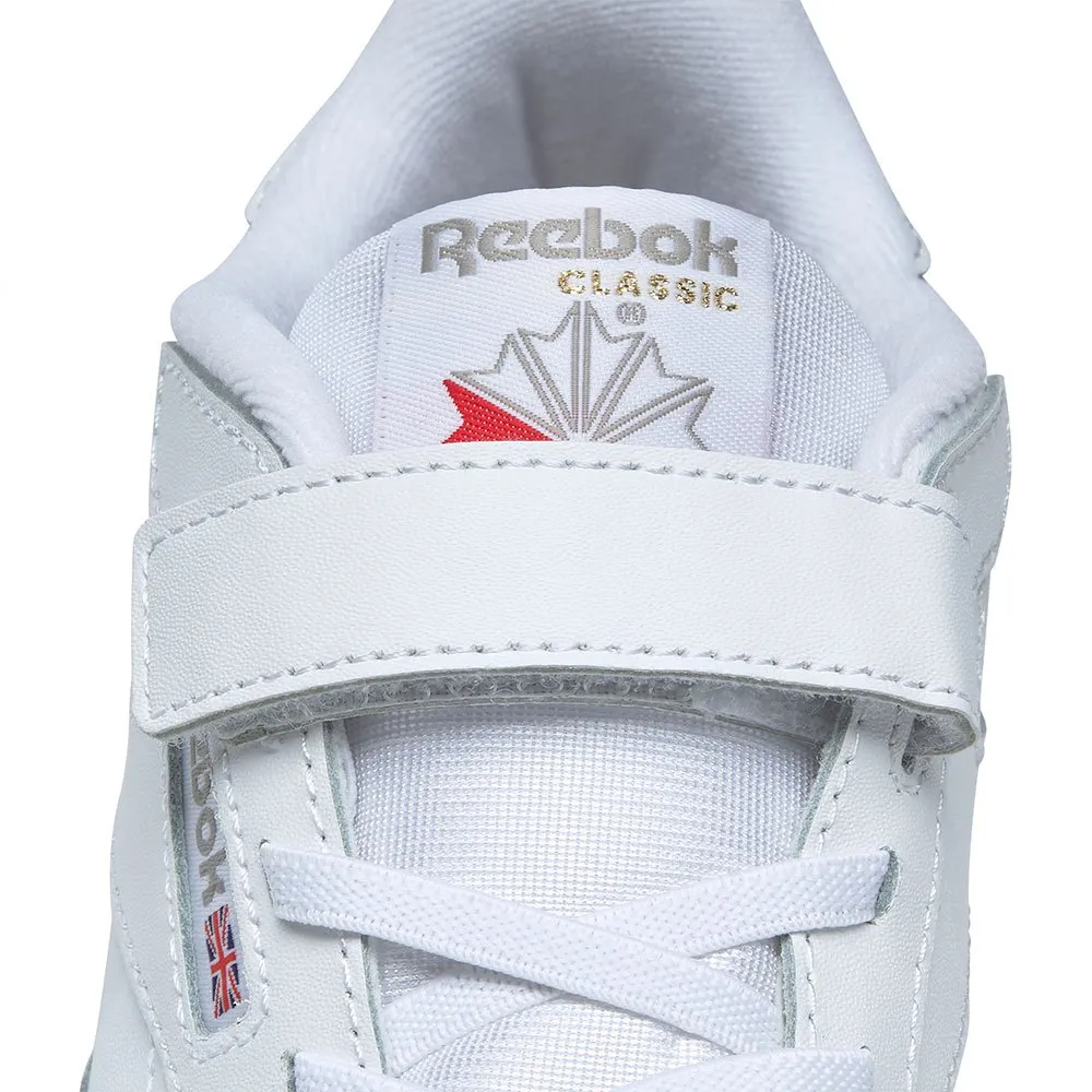 Reebok Leather 1v Velcro Treningssko, White / carbon / vector blue, EU 31 1/2 Reebok Leather 1v Velcro Treningssko, White / carbon / vector blue, EU 31 1/2