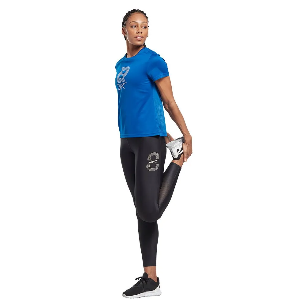Reebok Speedwick Graphic Kortarmet T-skjorte female, Vector blue