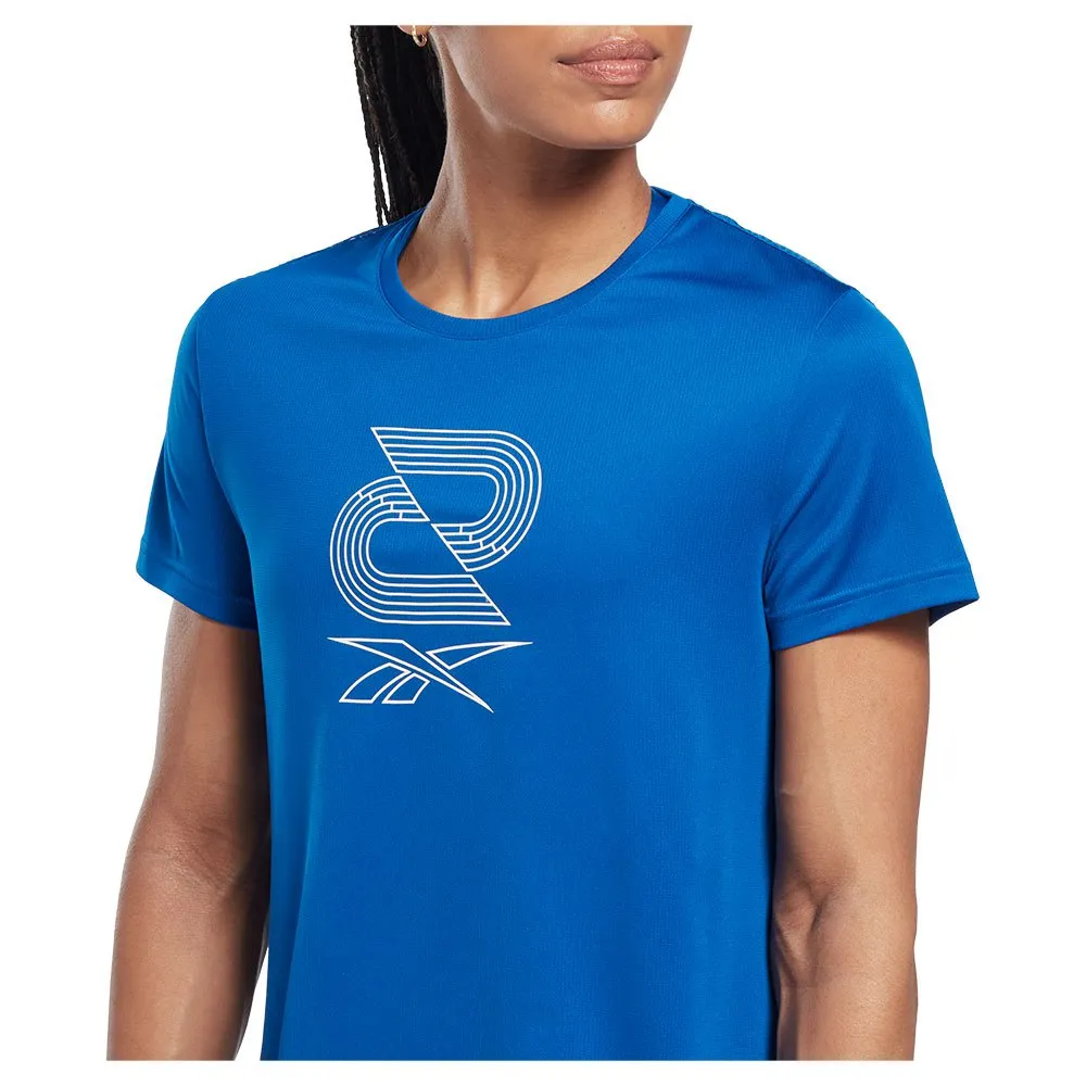 Reebok Speedwick Graphic Kortarmet T-skjorte female, Vector blue