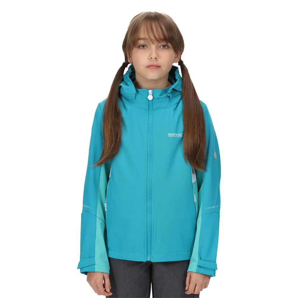 Regatta Acidity V Softshelljakke, Enamel / turquoise, 3-4Y