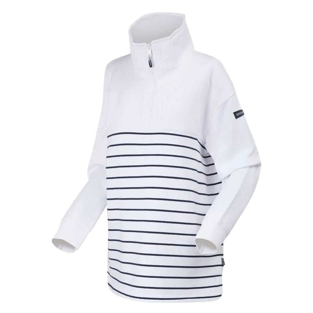 Regatta Bayletta Fleecejakke Med Halv Glidelås, White / navy