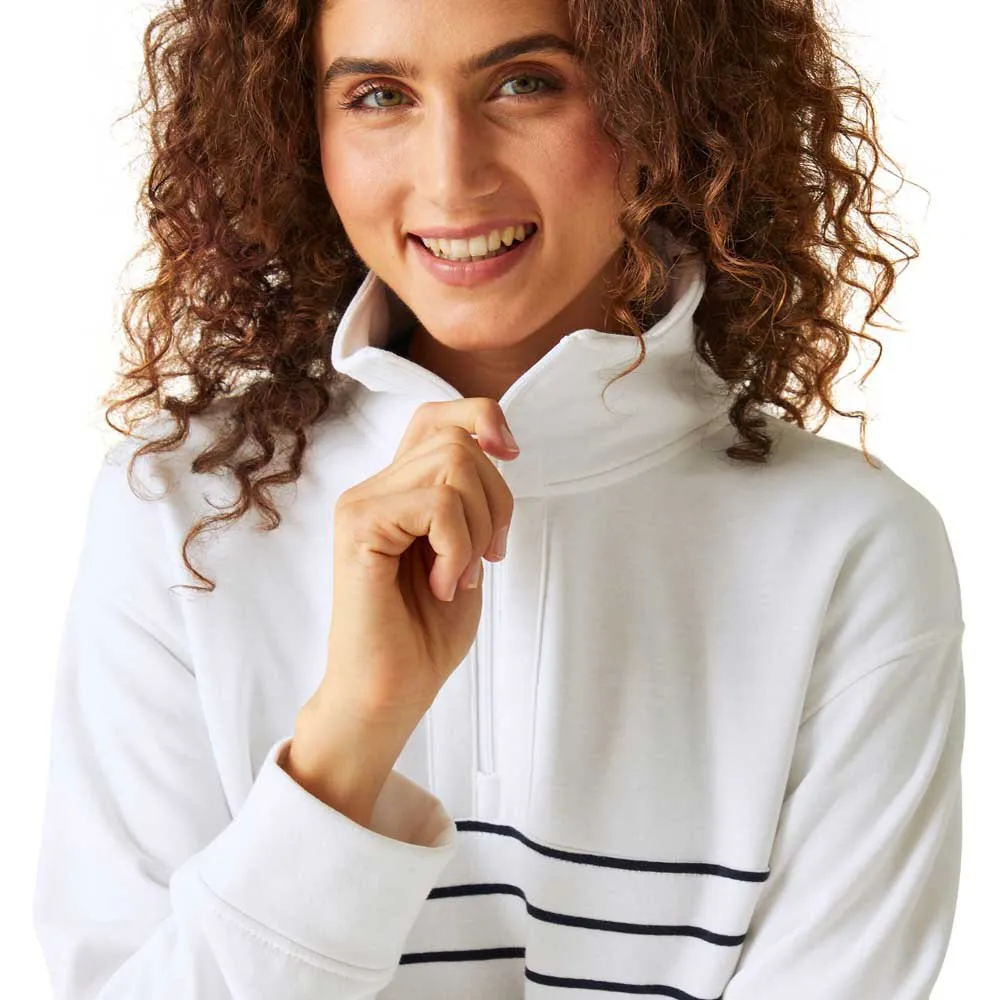Regatta Bayletta Fleecejakke Med Halv Glidelås, White / navy