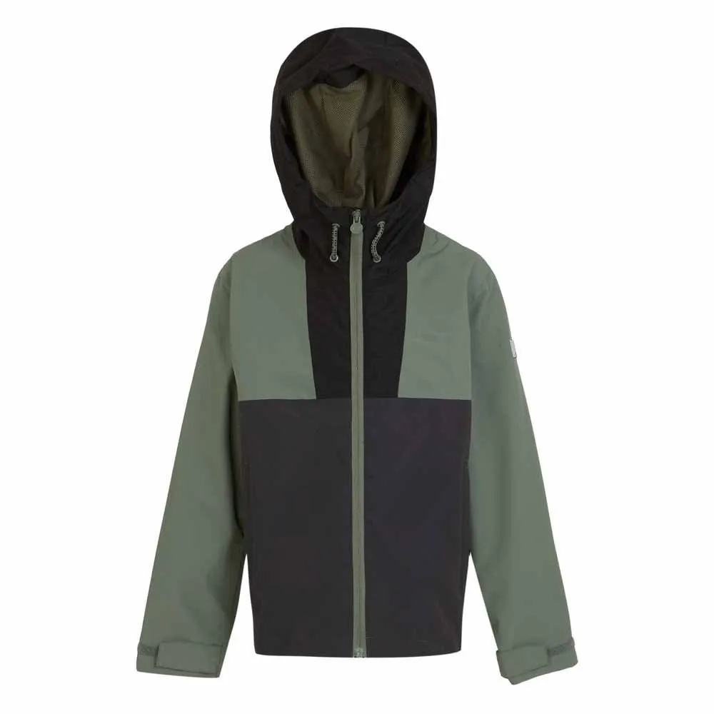 Regatta Hanleigh Jakke, Black / agave green, 7-8Y