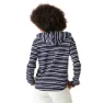 Regatta Minerve Langarmet T-skjorte, Navy / white