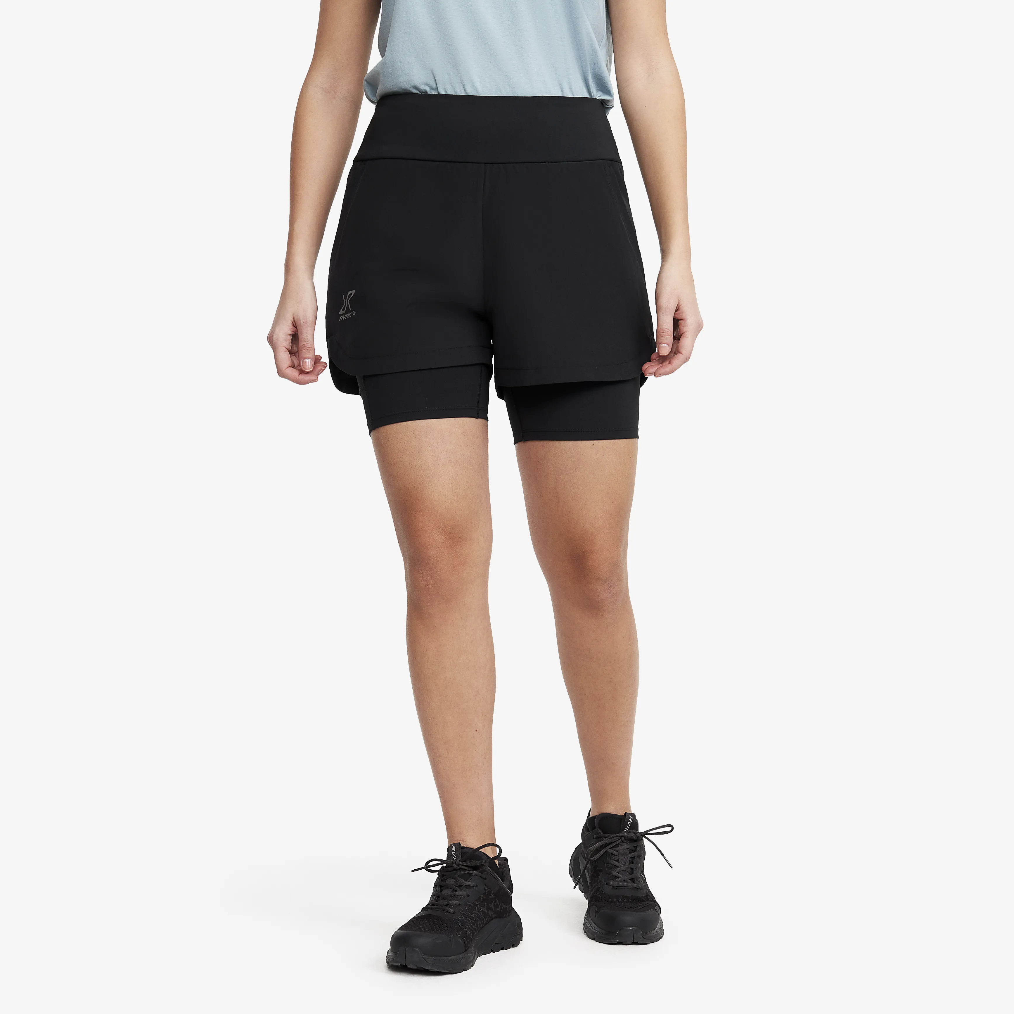 RevolutionRace 2-in-1 Shorts Dame, Black RevolutionRace 2-in-1 Shorts Dame, Black