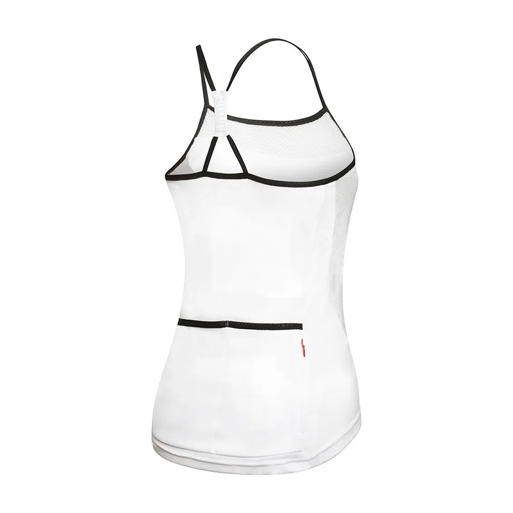 rh+ Brezza Spaghetto Ermeløs T-skjorte, White / black, XL