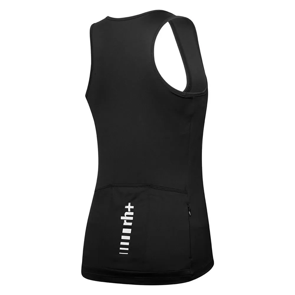 rh+ Elite Evo Ermeløs T-skjorte, Black / ghepard, L rh+ Elite Evo Ermeløs T-skjorte, Black / ghepard, L