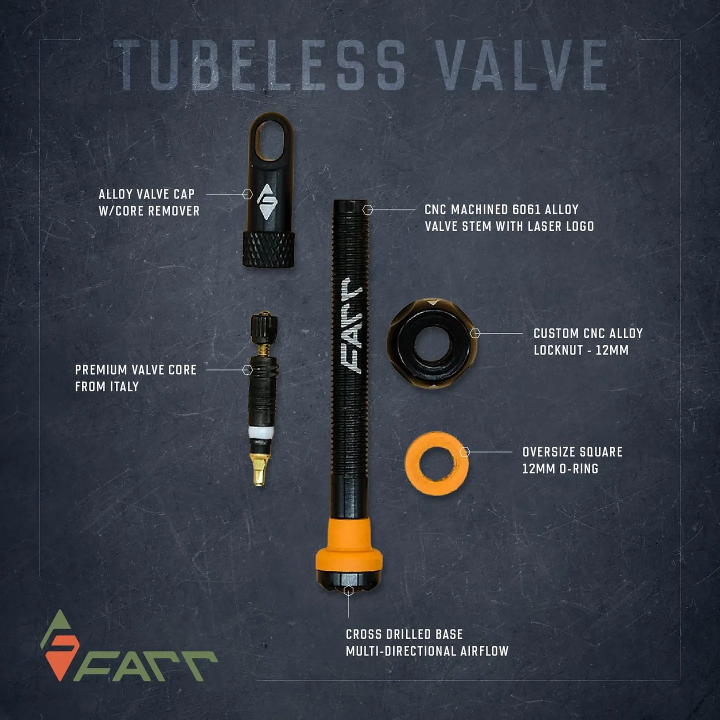 Ride Supa-Flow 60mm Tubeless Ventil Ride Supa-Flow 60mm Tubeless Ventil