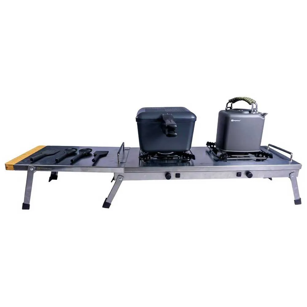 Ridgemonkey Cookstation Double Gasskomfyr For Camping, Black, One Size Ridgemonkey Cookstation Double Gasskomfyr For Camping, Black, One Size
