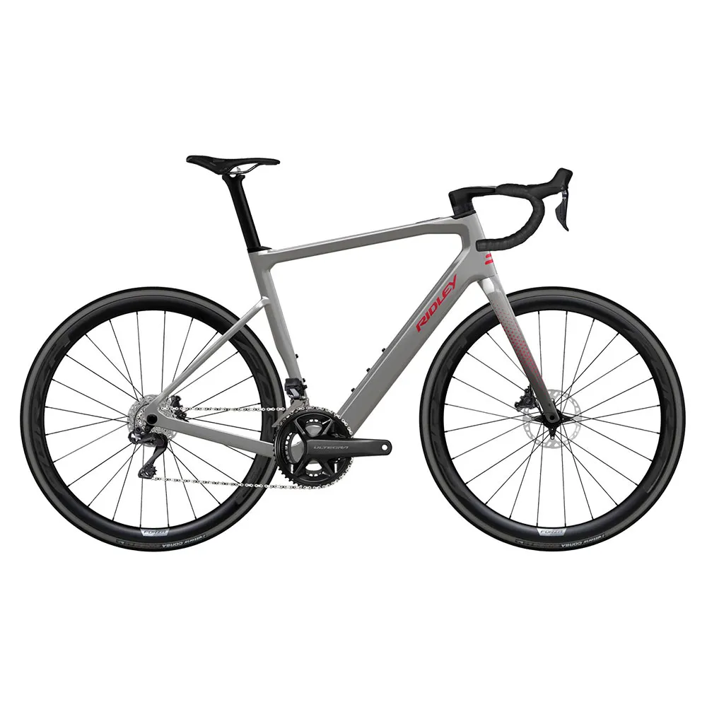 Ridley E-grifn Ultegra Di2 2024 Elektrisk Landeveissykkel, Grey / red, XL, 350Wh, Elsykkel Ridley E-grifn Ultegra Di2 2024 Elektrisk Landeveissykkel, Grey / red, XL, 350Wh, Elsykkel