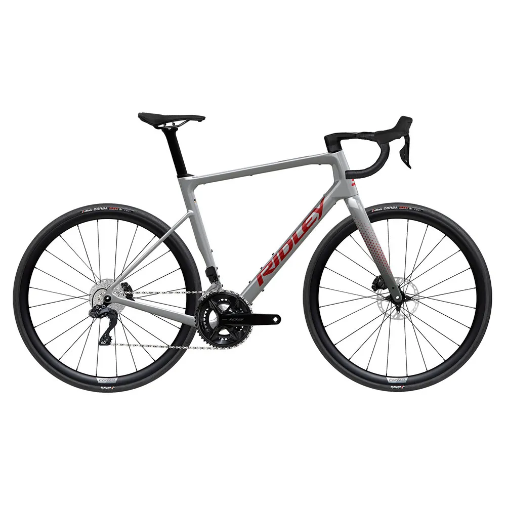 Ridley Grifn Rs 105 Di2 2024 Landeveissykkel, Battle ship grey / candy red metallic