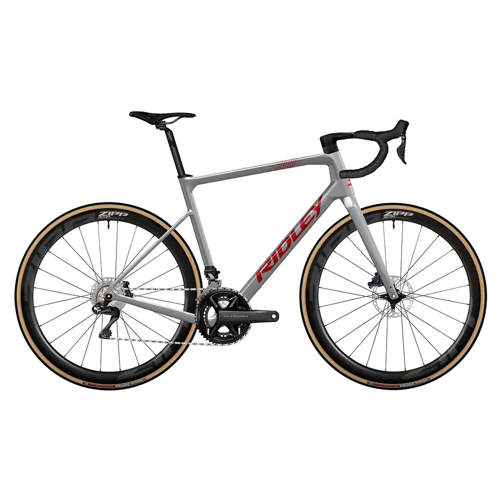 Ridley Grifn Ultegra Di2 2025 Landeveissykkel, Battle ship grey / candy red metallic, Gravel sykkel