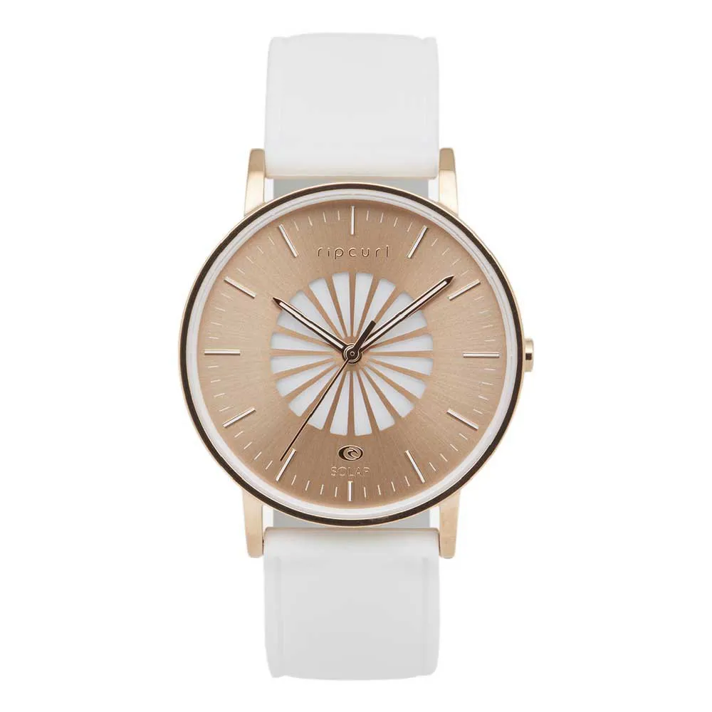 Rip Curl Latch Solar Silicone Rose Gold Klokke, White