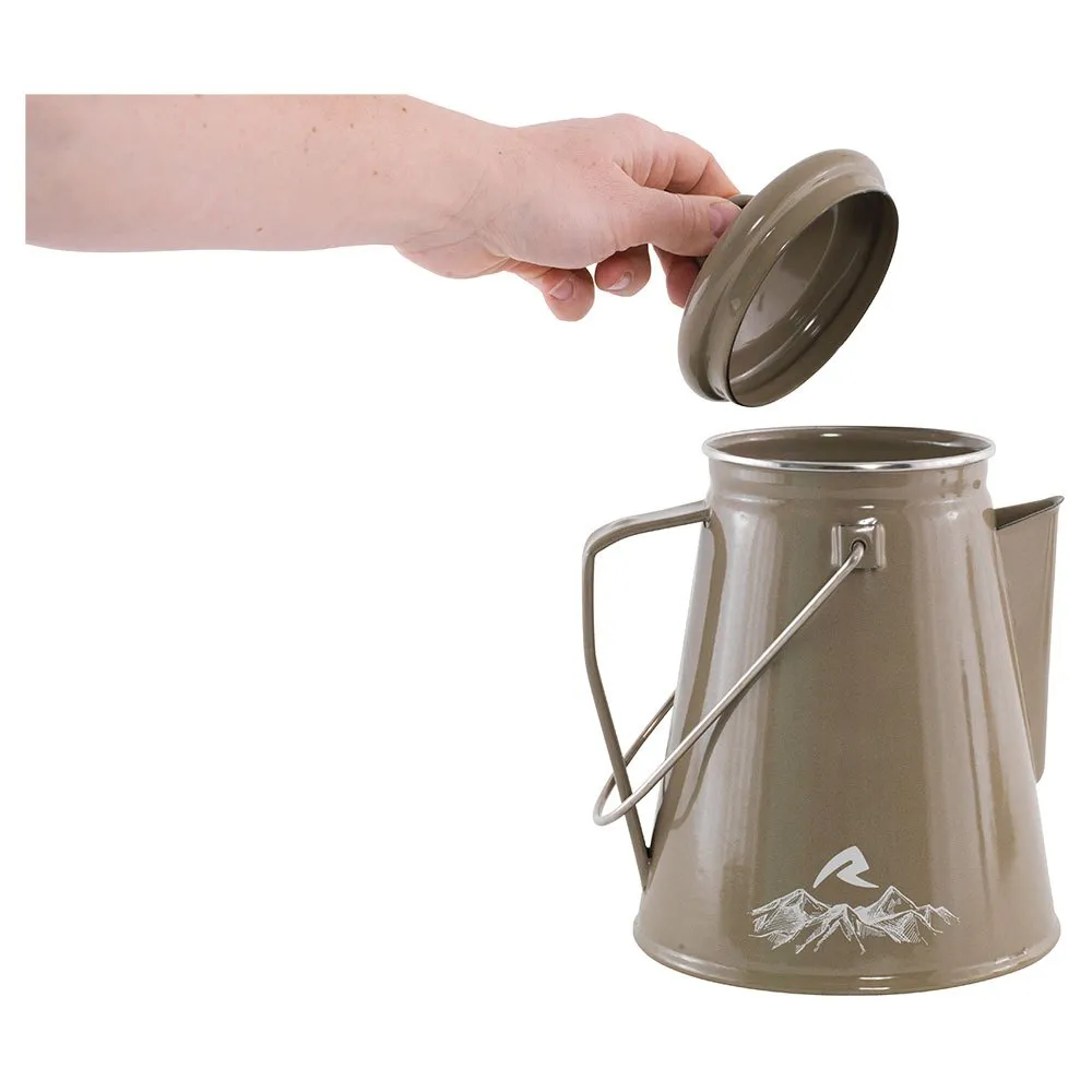 Robens Tongass Enamel 2.1l Vannkoker, Khaki, One Size