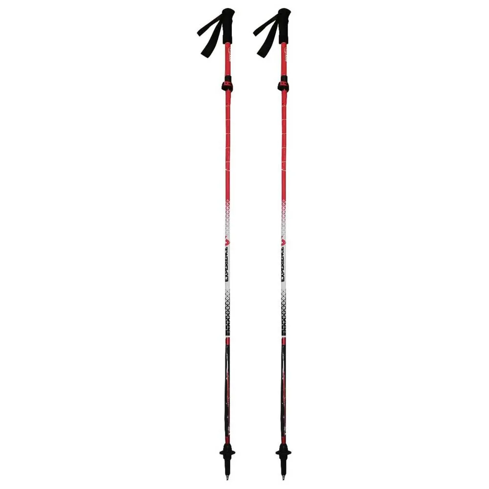 Rock Experience Alu Z Fly Spaserstokker, Bright white / chinese red, 115-135cm