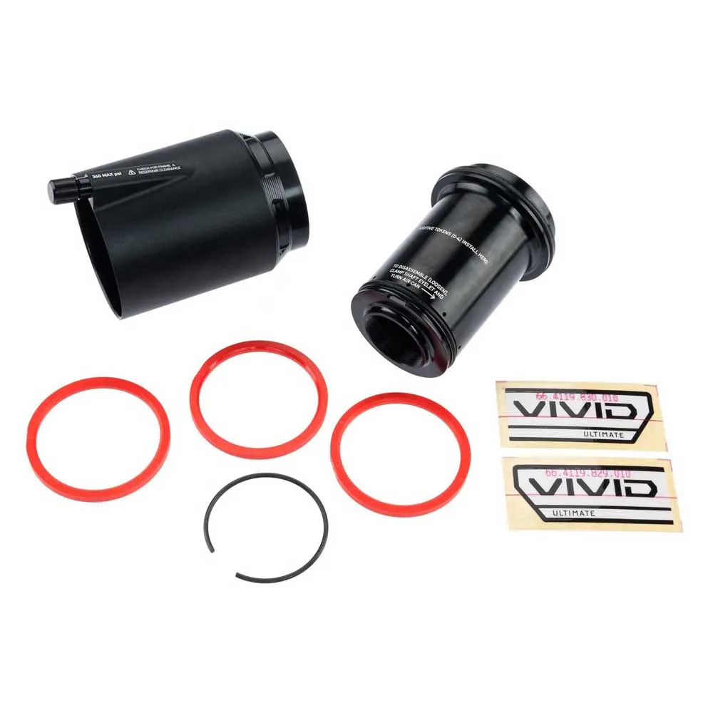 Rock Shox 165/190x37.5-45 Mm Vivid C1+ 2024+ Bakre Støtdemper Luftpatronsett, Black, One Size