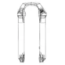 Rock Shox 27´´ 15x110 Mm Boost™ Lyrik Select/select Plus D1+ 2023+ Gaffel Senkes, Difussion black, One Size