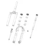 Rock Shox 27´´ 15x110 Mm Boost™ Pike Select/select Plus C1+ 2023+ Gaffel Senkes, Difussion black, One Size