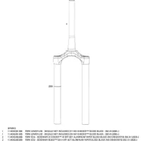 Rock Shox 35 44 Offset Gaffel For Krone/styrerør/overrør-samling Rock Shox 35 44 Offset Gaffel For Krone/styrerør/overrør-samling