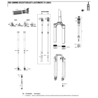 Rock Shox Bro Og Stenger Sid Sl/ultimate 44 Forskyvning 35 Mm Rock Shox Bro Og Stenger Sid Sl/ultimate 44 Forskyvning 35 Mm