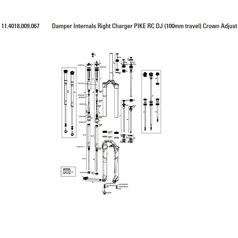 Rock Shox Damper Assembly Crown Charger Rc Pike Dj Servicesett
