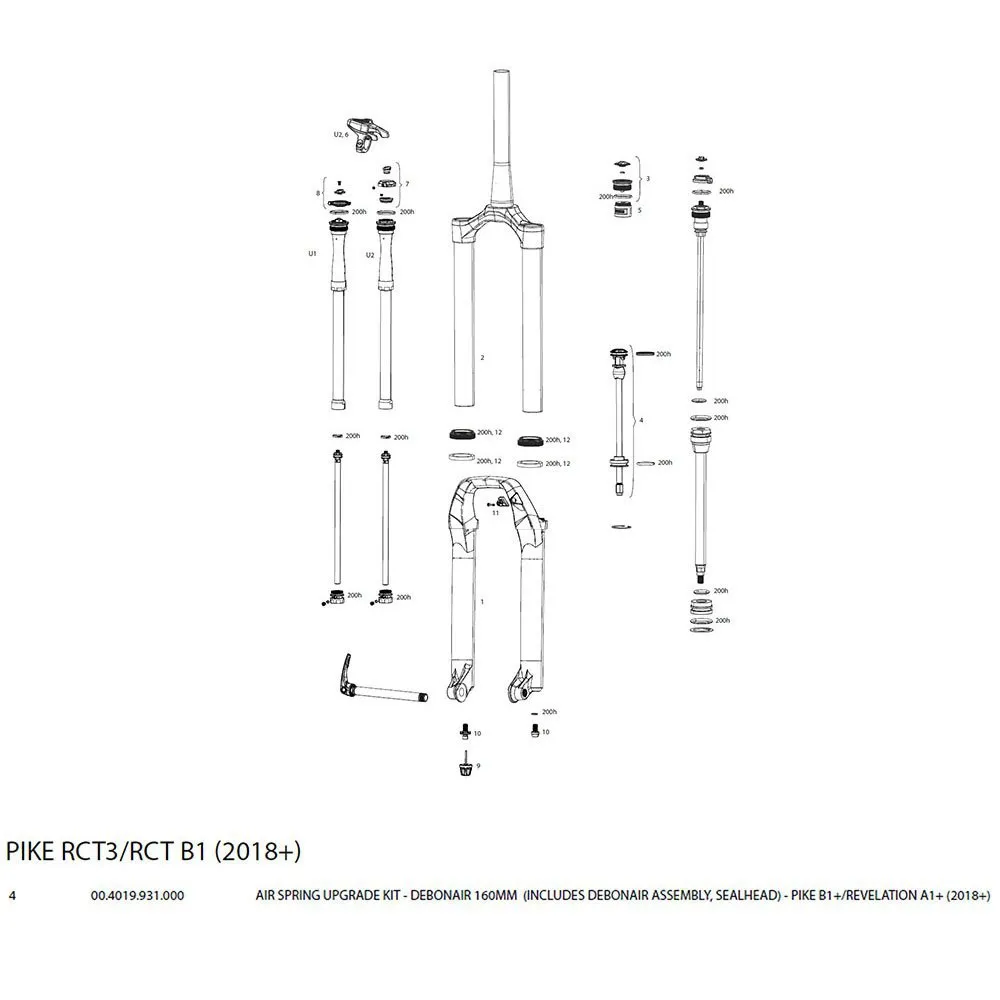 Rock Shox DebonAir Kit Pike/Revelation