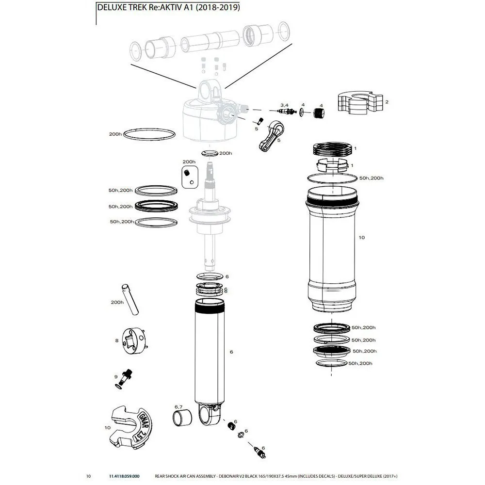 Rock Shox Deluxe/super Deluxe Debonair Støtdemper Rock Shox Deluxe/super Deluxe Debonair Støtdemper