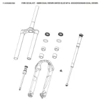 Rock Shox Dual Crown Klistremerkesett