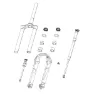 Rock Shox Lyrik Select Plus Klistremerkesett, Polar ink for diffusion black, 27.5-29"