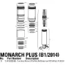 Rock Shox Monarch Plus Ml3 320 Servicesett, Black, One Size