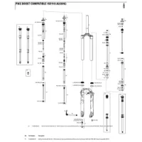 Rock Shox Pike 27´´/29´´ 130 Mm Boost Solo Air Left Innvendige Fjærdeler