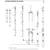 Rock Shox Pike 27´´/29´´ 160 Mm Boost Solo Air Left Innvendige Fjærdeler Rock Shox Pike 27´´/29´´ 160 Mm Boost Solo Air Left Innvendige Fjærdeler