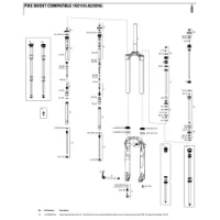 Rock Shox Pike 27.5´´ 120 Mm Boost Solo Air Left Innvendige Fjærdeler Rock Shox Pike 27.5´´ 120 Mm Boost Solo Air Left Innvendige Fjærdeler
