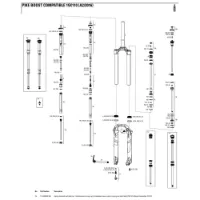 Rock Shox Pike 27.5´´ 140 Mm Boost Solo Air Left Innvendige Fjærdeler