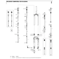 Rock Shox Pike 27.5´´ 150 Mm Boost Solo Air Left Innvendige Fjærdeler Rock Shox Pike 27.5´´ 150 Mm Boost Solo Air Left Innvendige Fjærdeler