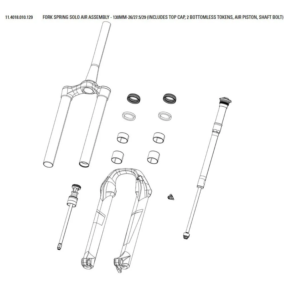 Rock Shox Revelation A1-a4 Solo Air-fjærgaffel