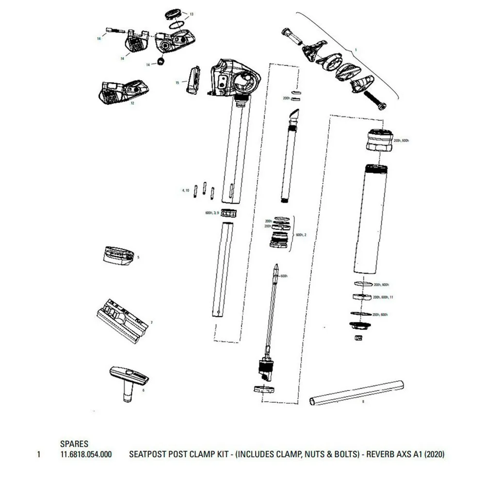 Rock Shox Reverb Axs A1 2020 Salfeste, Black, One Size