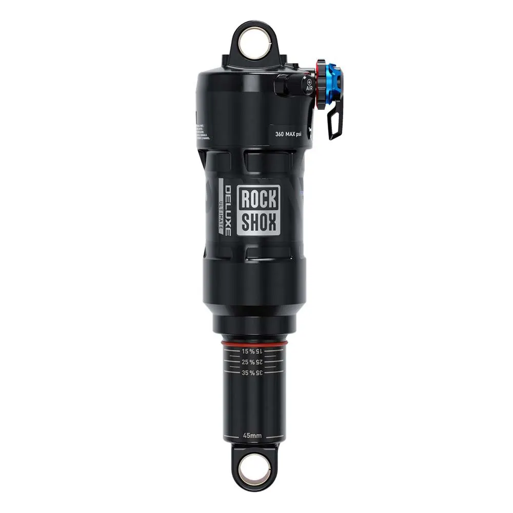 Rock Shox Rs Deluxe Ultimate Rct Linear Air 0neg/0pos Tokens Linearreb/dcomp 380lb Lockout Støtdemper, Black, 50mm, 185mm