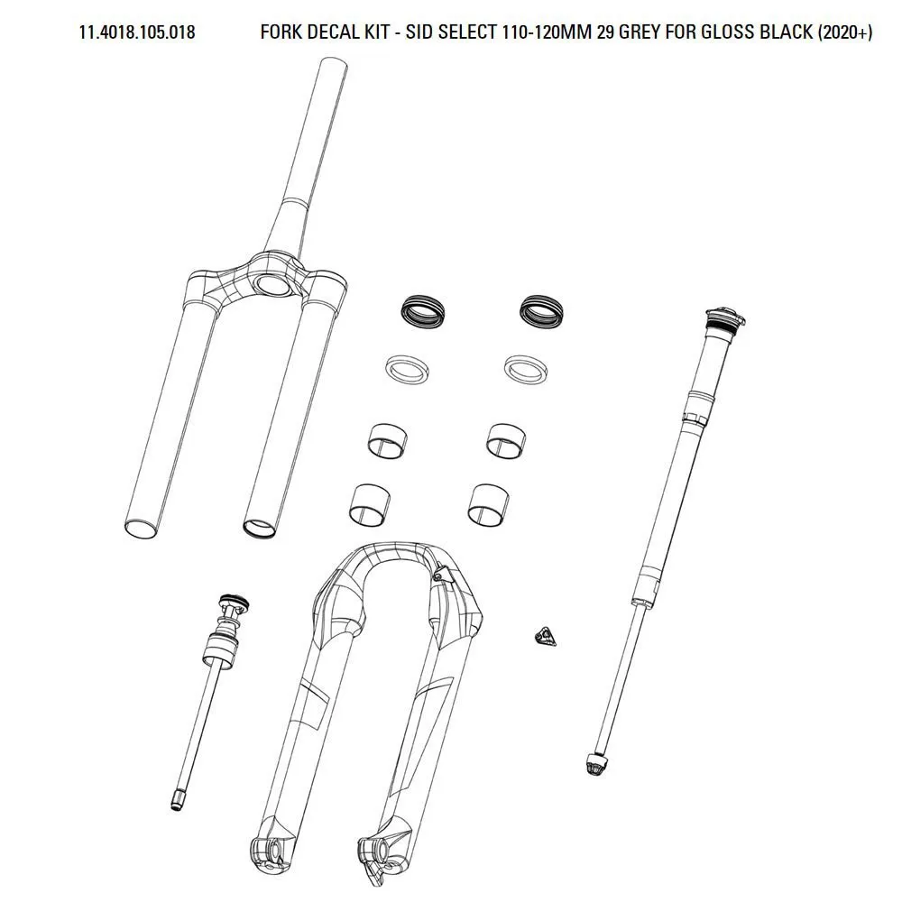 Rock Shox Sid Select Klistremerkesett Rock Shox Sid Select Klistremerkesett