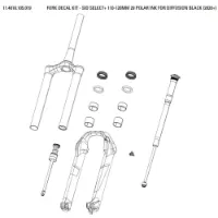 Rock Shox Sid Select Plus Klistremerkesett Rock Shox Sid Select Plus Klistremerkesett