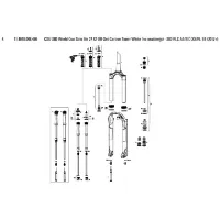 Rock Shox Sid World Cup/rlc/xx/rl 27´´ 42 Offset Solo Air Carbon Taper Gaffel For Krone/styrerør/overrør-samling