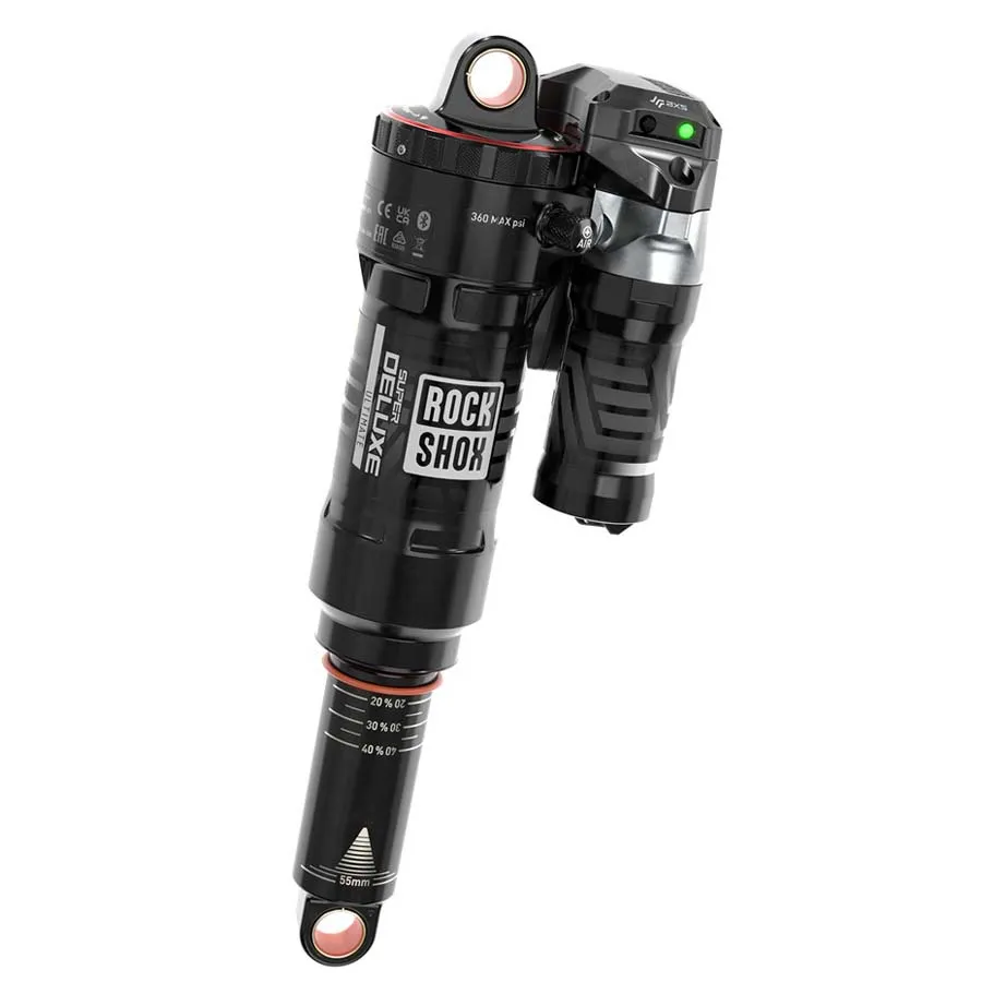 Rock Shox Super Deluxe Ultimate Flight Attendant Pprogressive Air Hydrbottomstd Nb 90deg C2 Yeti Sb140 2020+ Støtdemper, Black, 55mm, 210mm Rock Shox Super Deluxe Ultimate Flight Attendant Pprogressive Air Hydrbottomstd Nb 90deg C2 Yeti Sb140 2020+ Støtdemper, Black, 55mm, 210mm